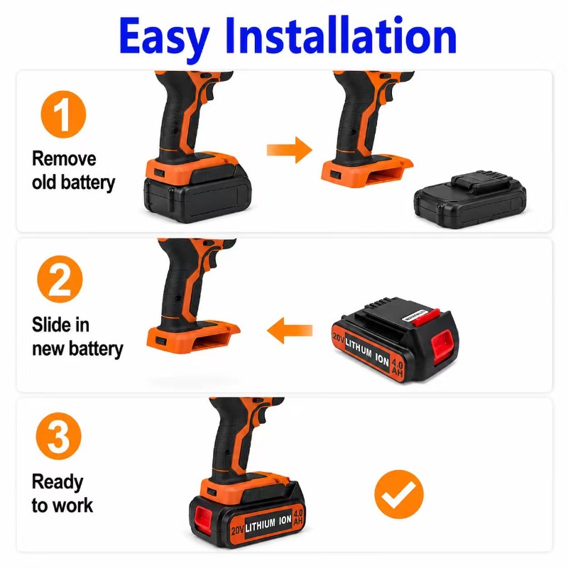 for 3/4/6/8Ah Long Runtime BL2 - Black+Decker Tool 20V Max ulasan dan harga