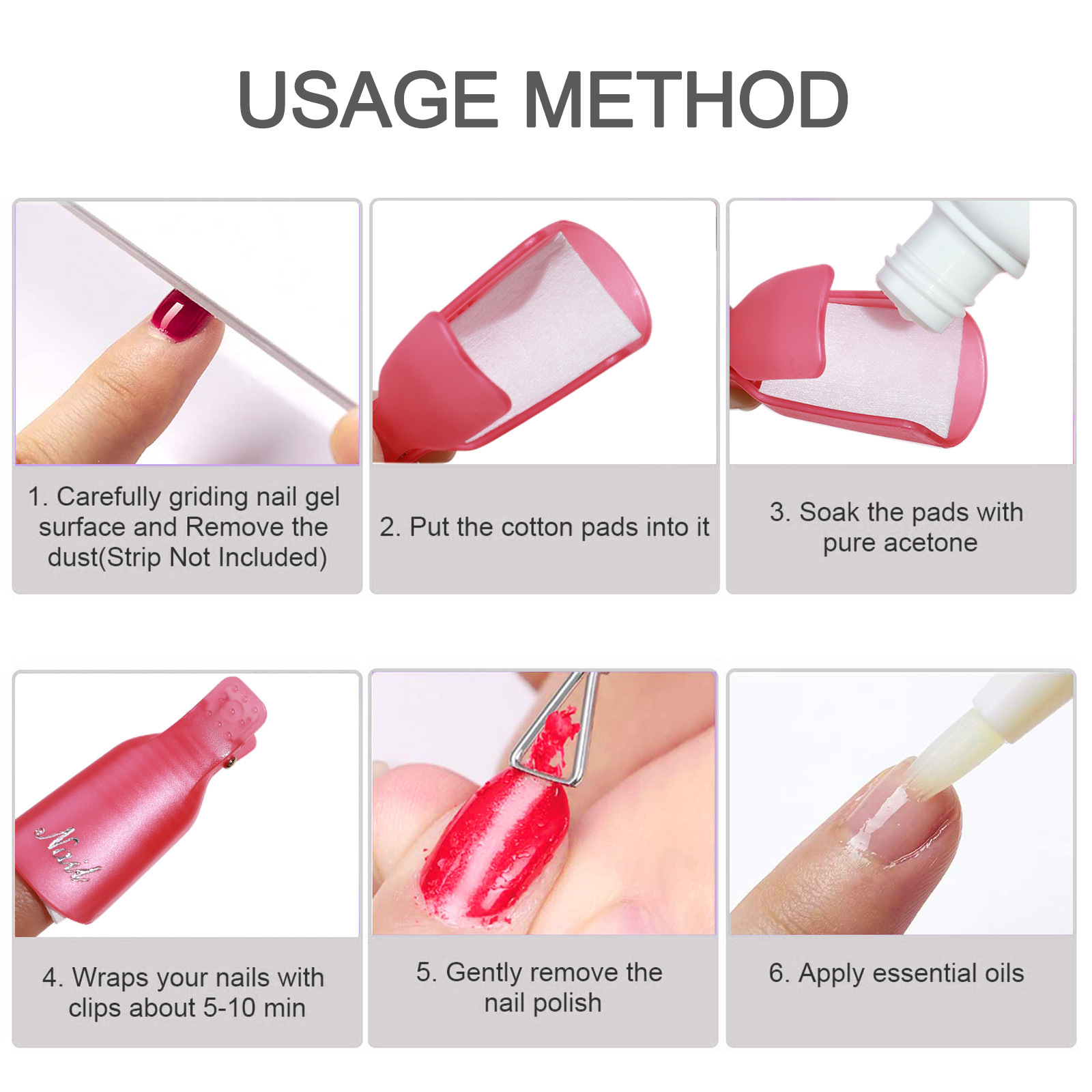 10 Pcs Nail Polish Remover Cli - Home Improvement Supplies ulasan dan harga